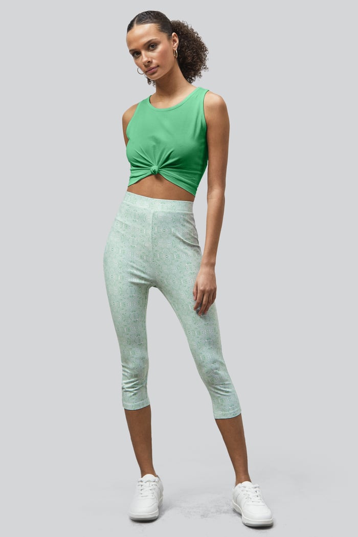 Bee Printed Cropped Leggings