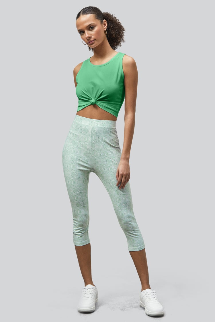 Bee Printed Cropped Leggings