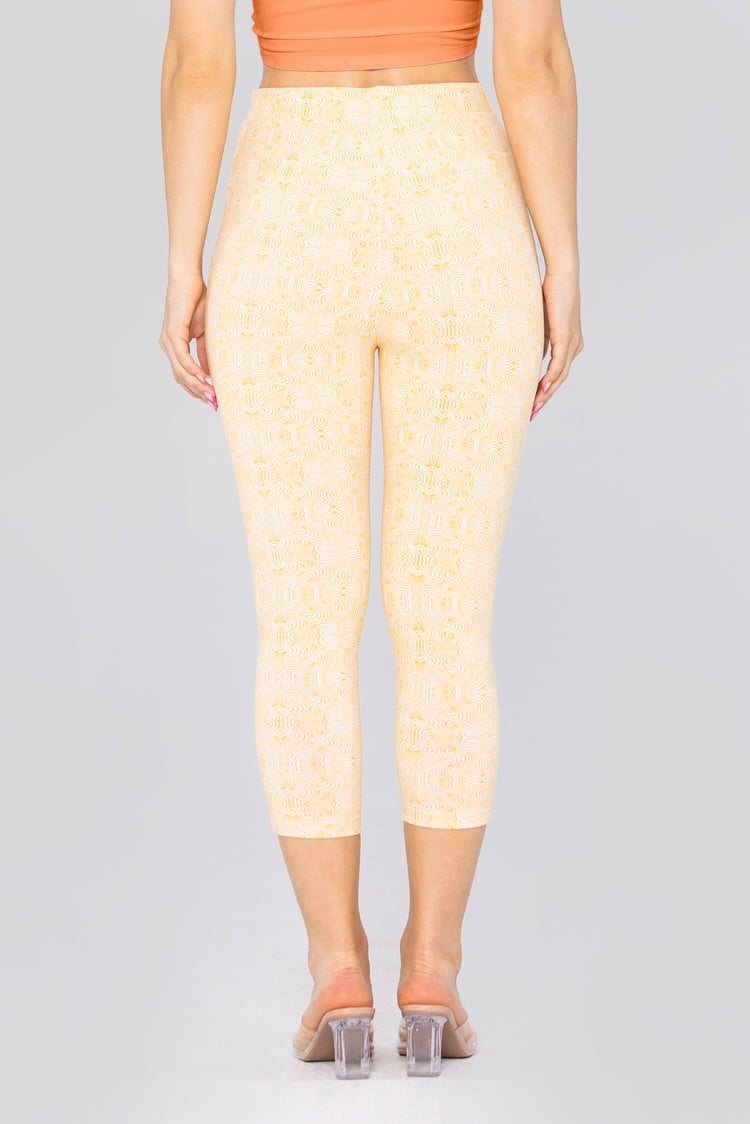 Bee Printed Cropped Leggings