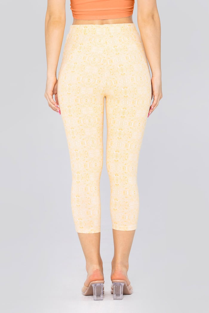 Bee Printed Cropped Leggings