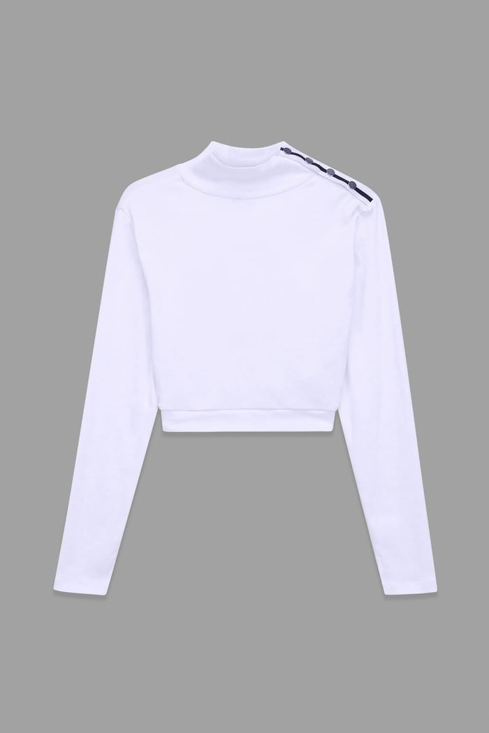 Women Turtleneck Crop Tops