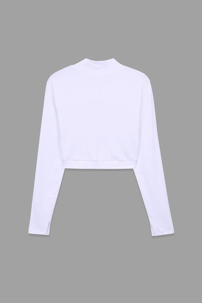 Women Turtleneck Crop Tops