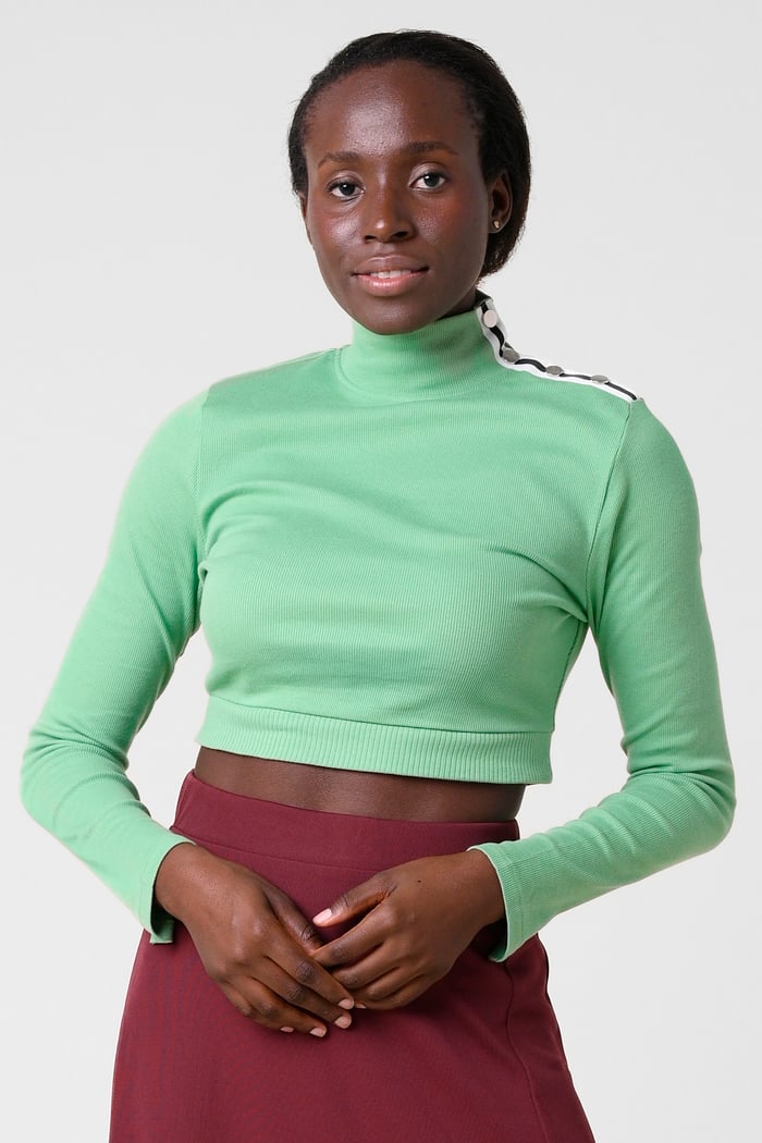 Women Turtleneck Crop Tops
