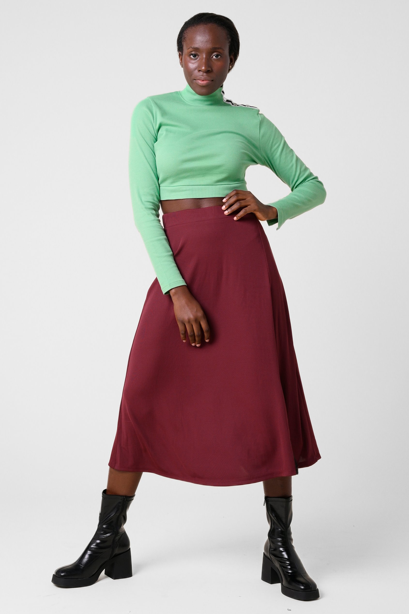 Women Turtleneck Crop Tops