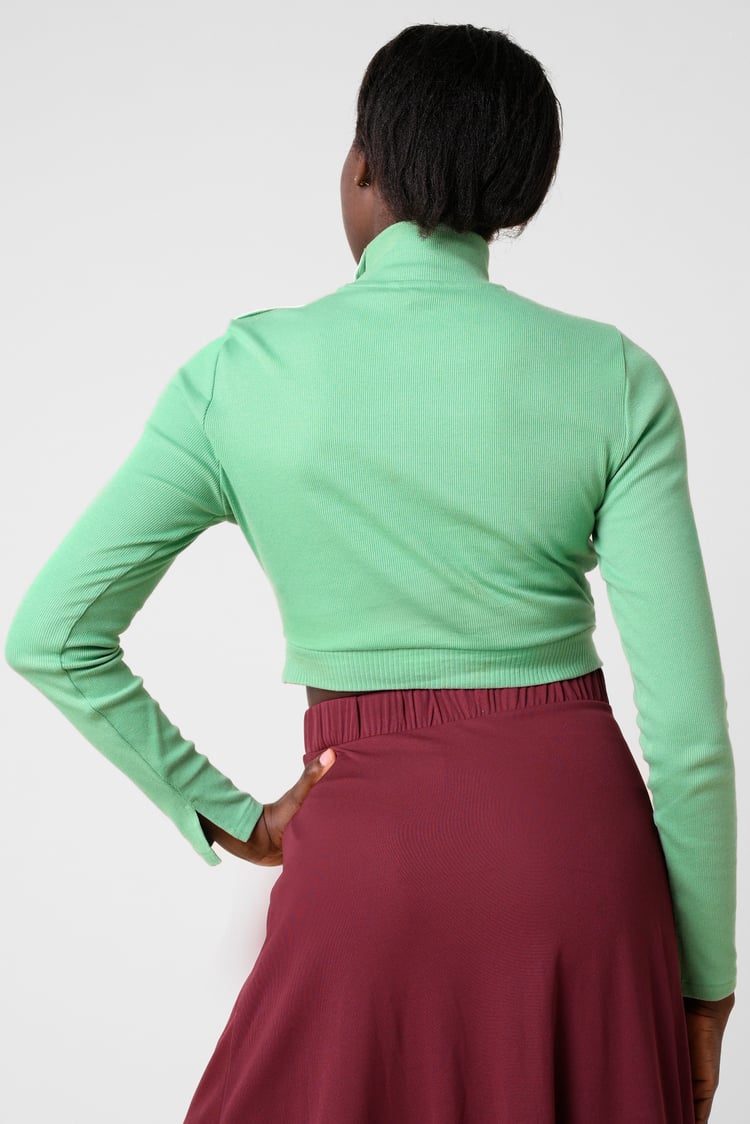 Women Turtleneck Crop Tops