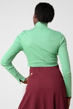 Women Turtleneck Crop Tops