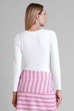 Womens Wide V-neck Casual T-Shirt