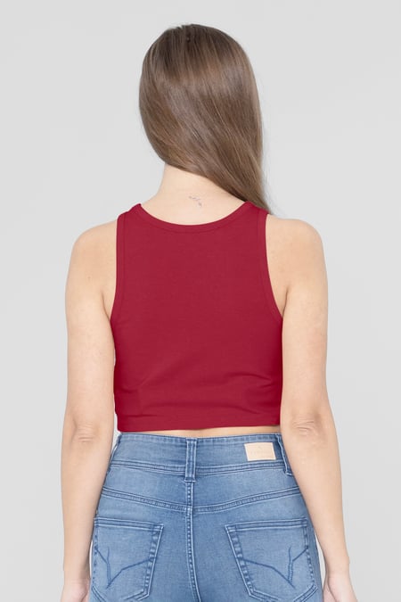 Red Super Soft Cropped Tank Top