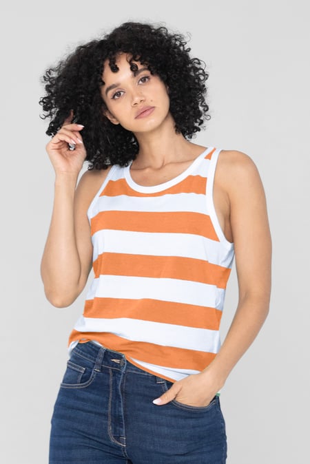 Pink Essential Stripe Tank Top