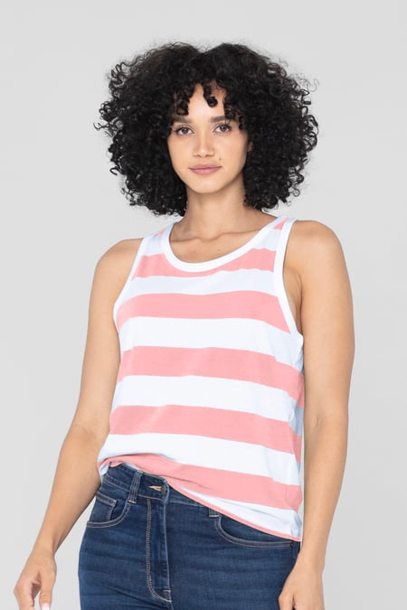 Pink Essential Stripe Tank Top