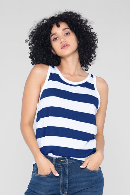 Pink Essential Stripe Tank Top