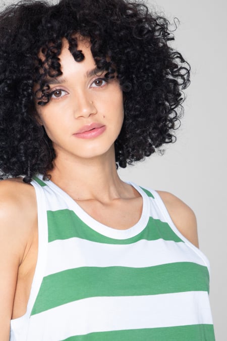 Green Essential Stripe Tank Top