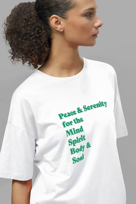 White Slogan Print Boxy Relaxed Fit T-Shirt