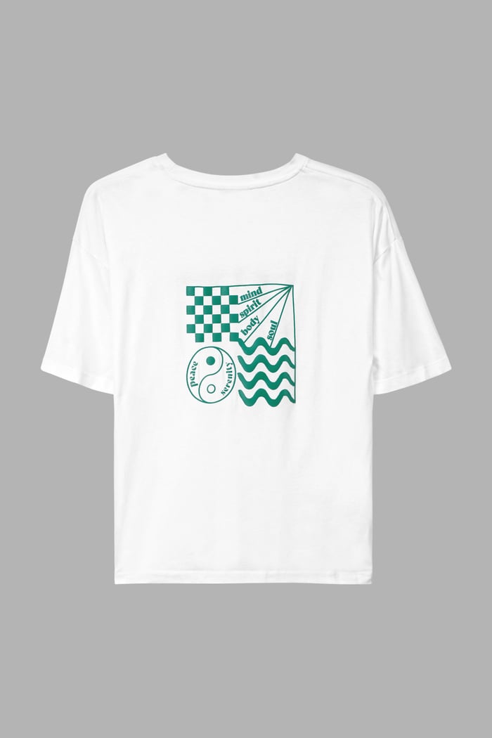 Slogan Print Boxy Relaxed Fit T-Shirt