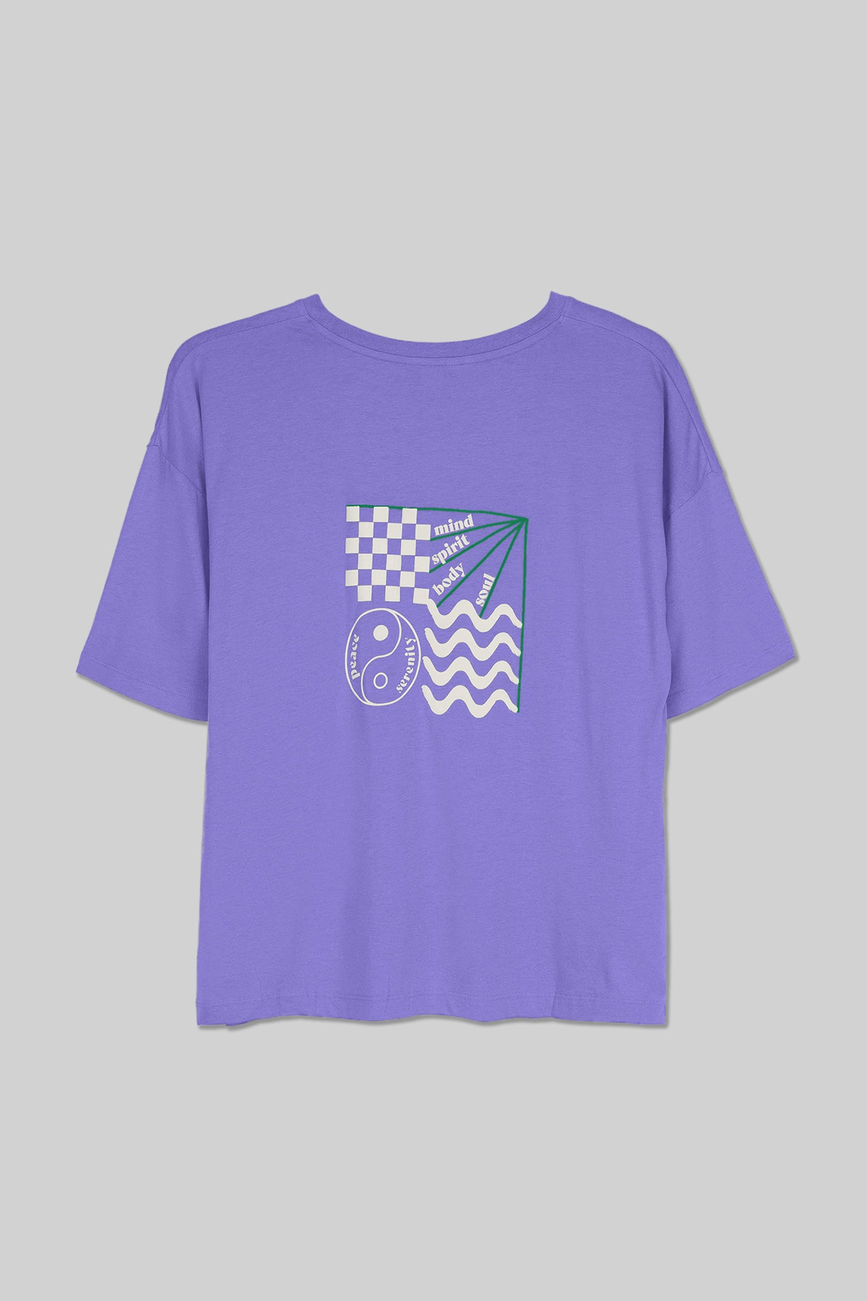 Slogan Print Boxy Relaxed Fit T-Shirt