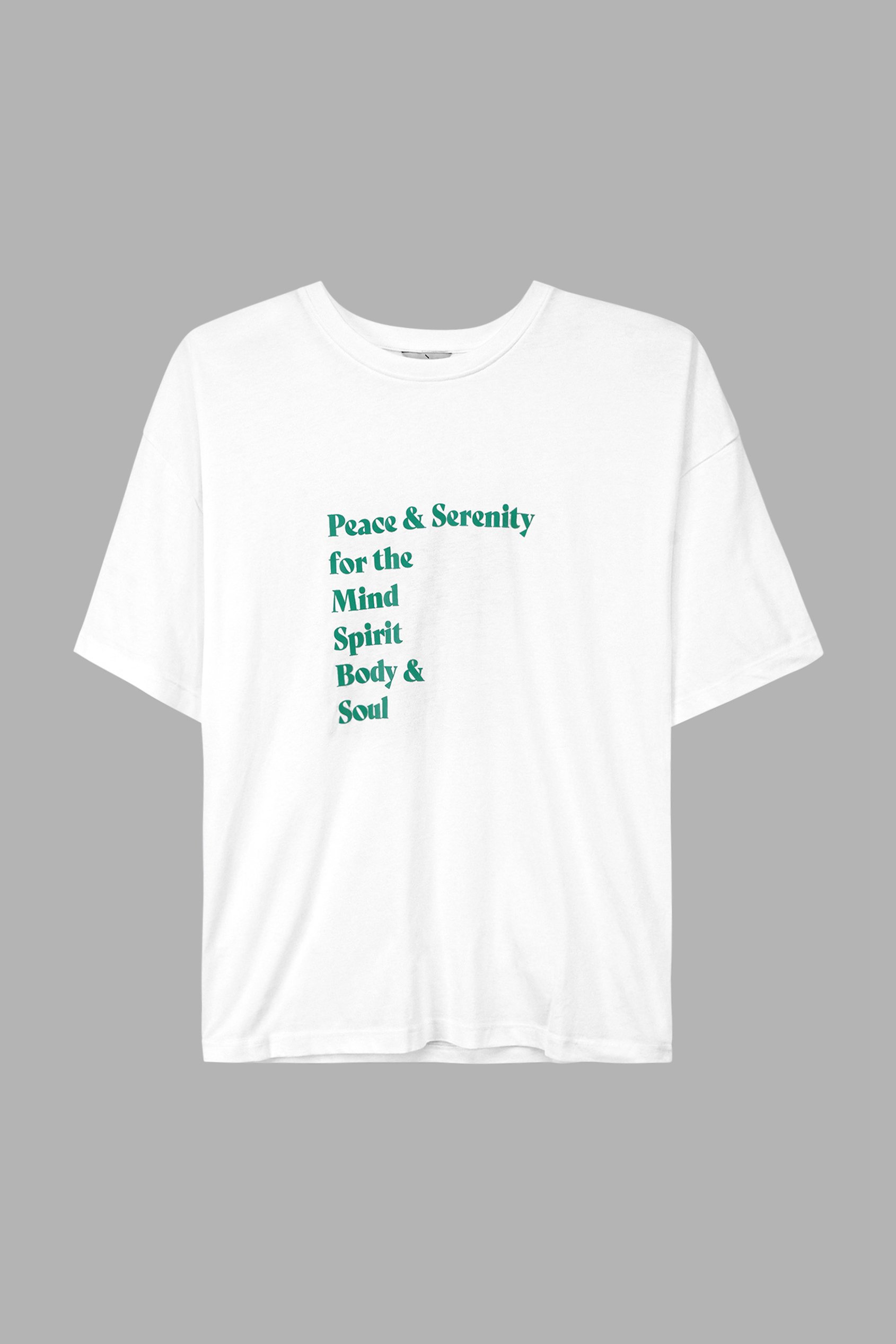 Slogan Print Boxy Relaxed Fit T-Shirt