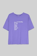Slogan Print Boxy Relaxed Fit T-Shirt