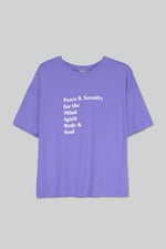 Slogan Print Boxy Relaxed Fit T-Shirt