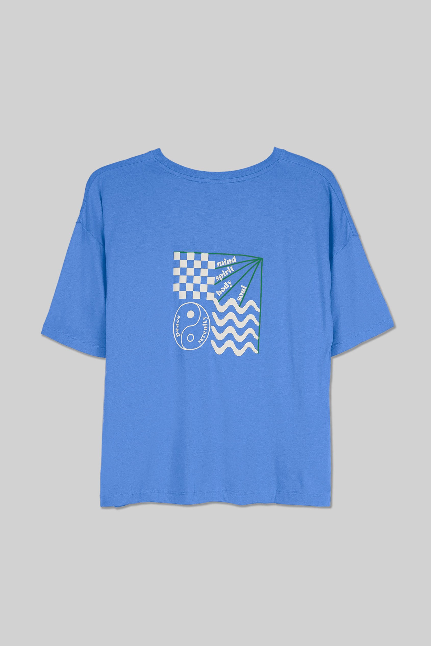 Slogan Print Boxy Relaxed Fit T-Shirt