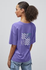 Slogan Print Boxy Relaxed Fit T-Shirt