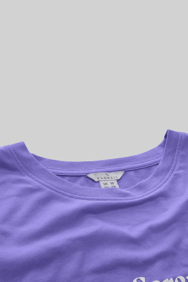 Slogan Print Boxy Relaxed Fit T-Shirt