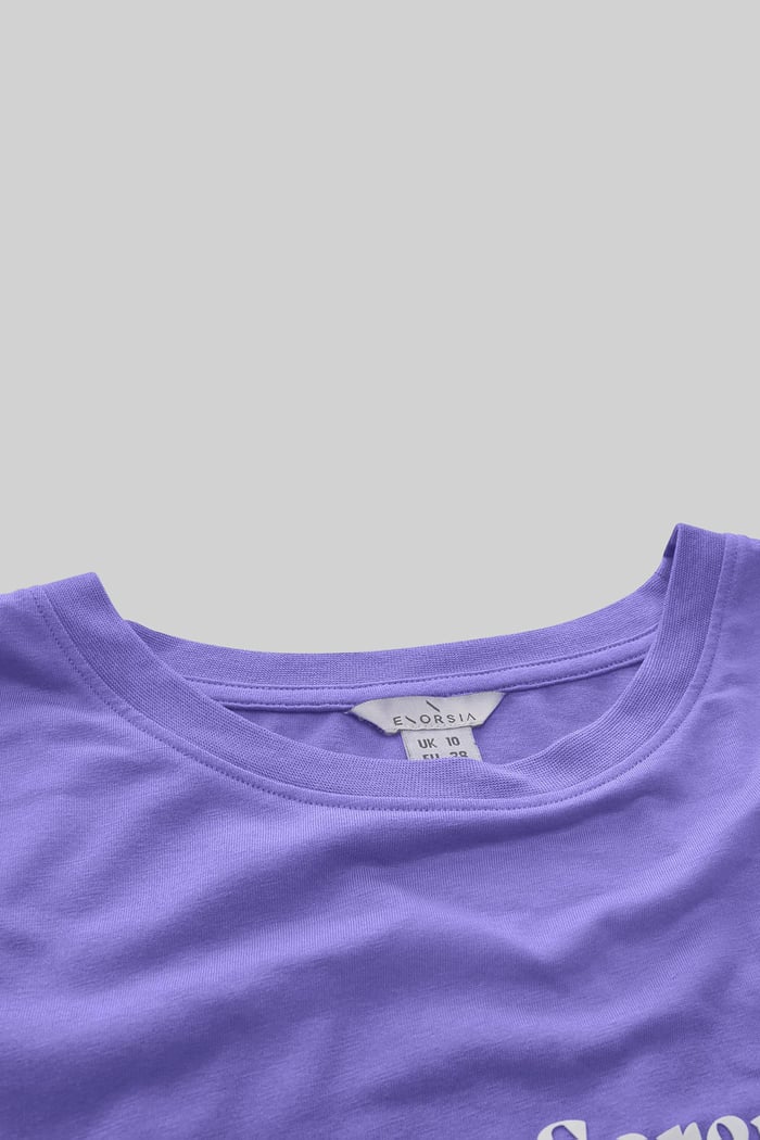 Slogan Print Boxy Relaxed Fit T-Shirt