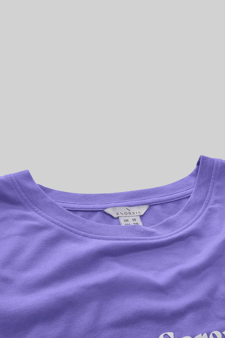 Slogan Print Boxy Relaxed Fit T-Shirt