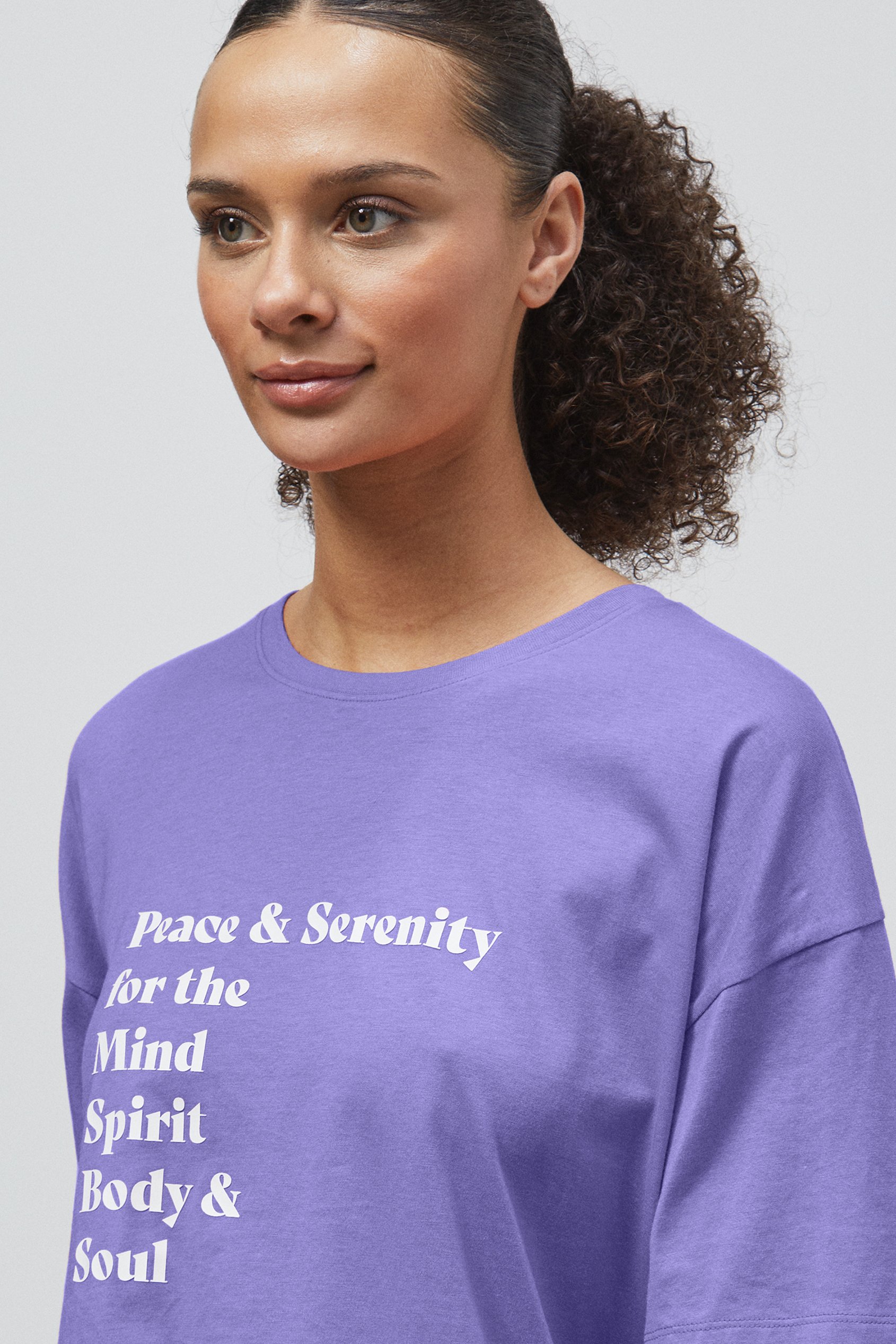 Slogan Print Boxy Relaxed Fit T-Shirt
