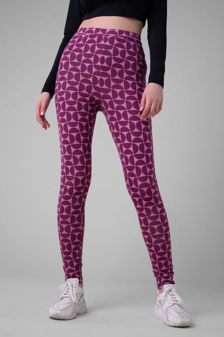 Womens Red Geometric Print Legging