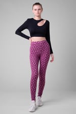 Womens Geometric Print Legging