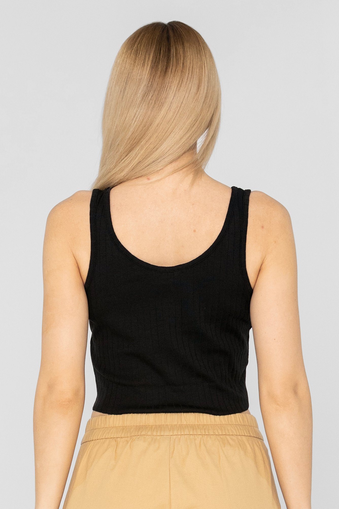 Ribbed Front Button Tank Top