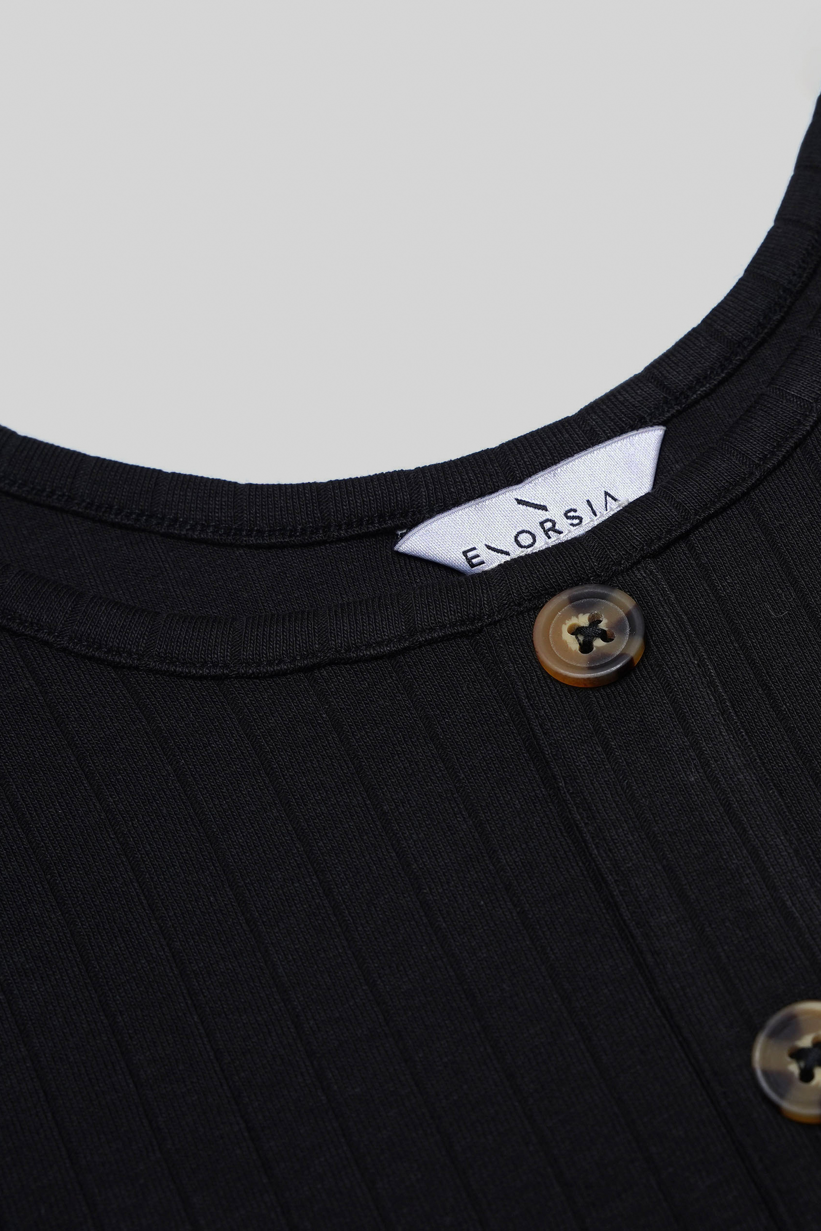 Ribbed Front Button Tank Top