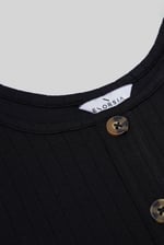 Ribbed Front Button Tank Top