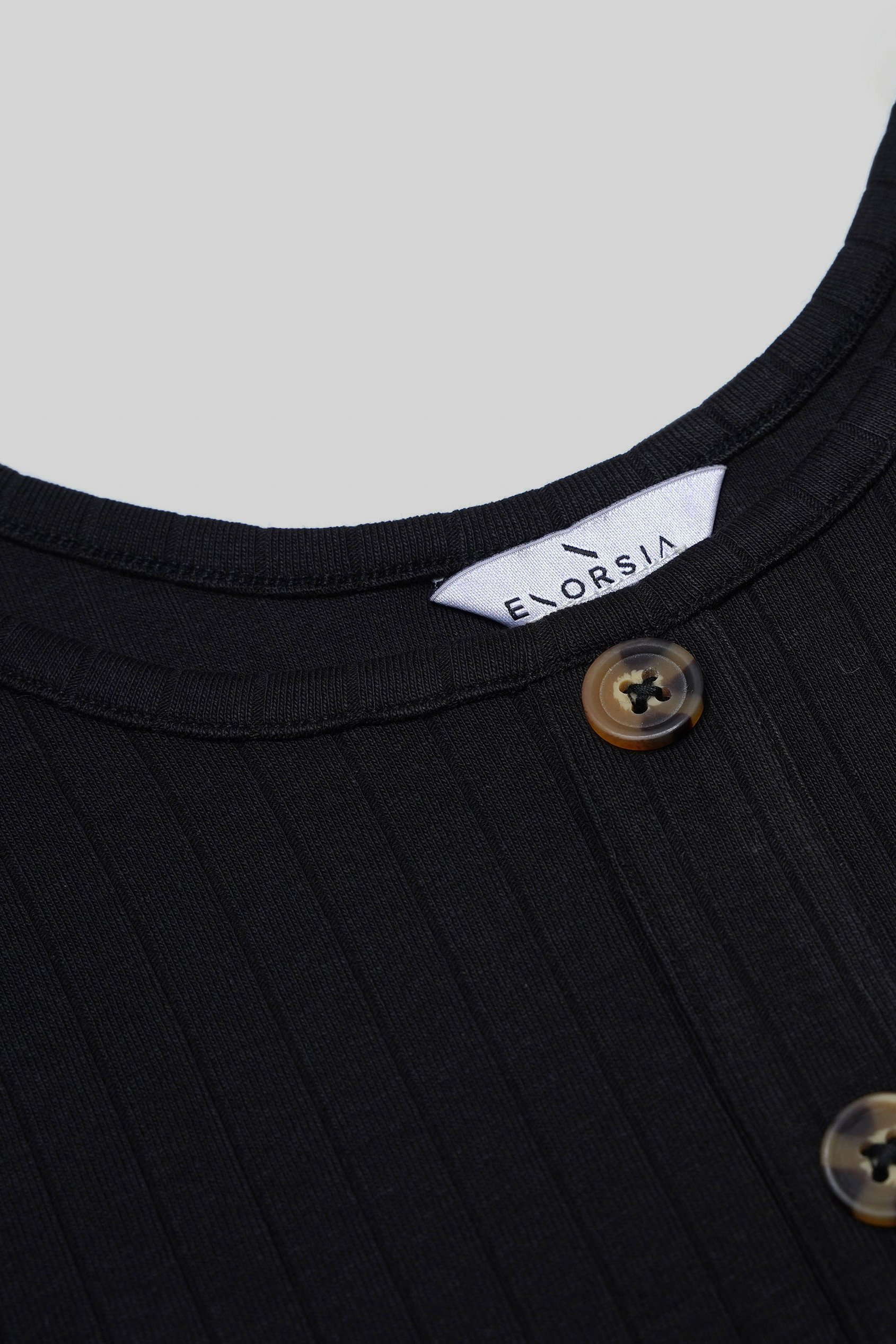 Ribbed Front Button Tank Top