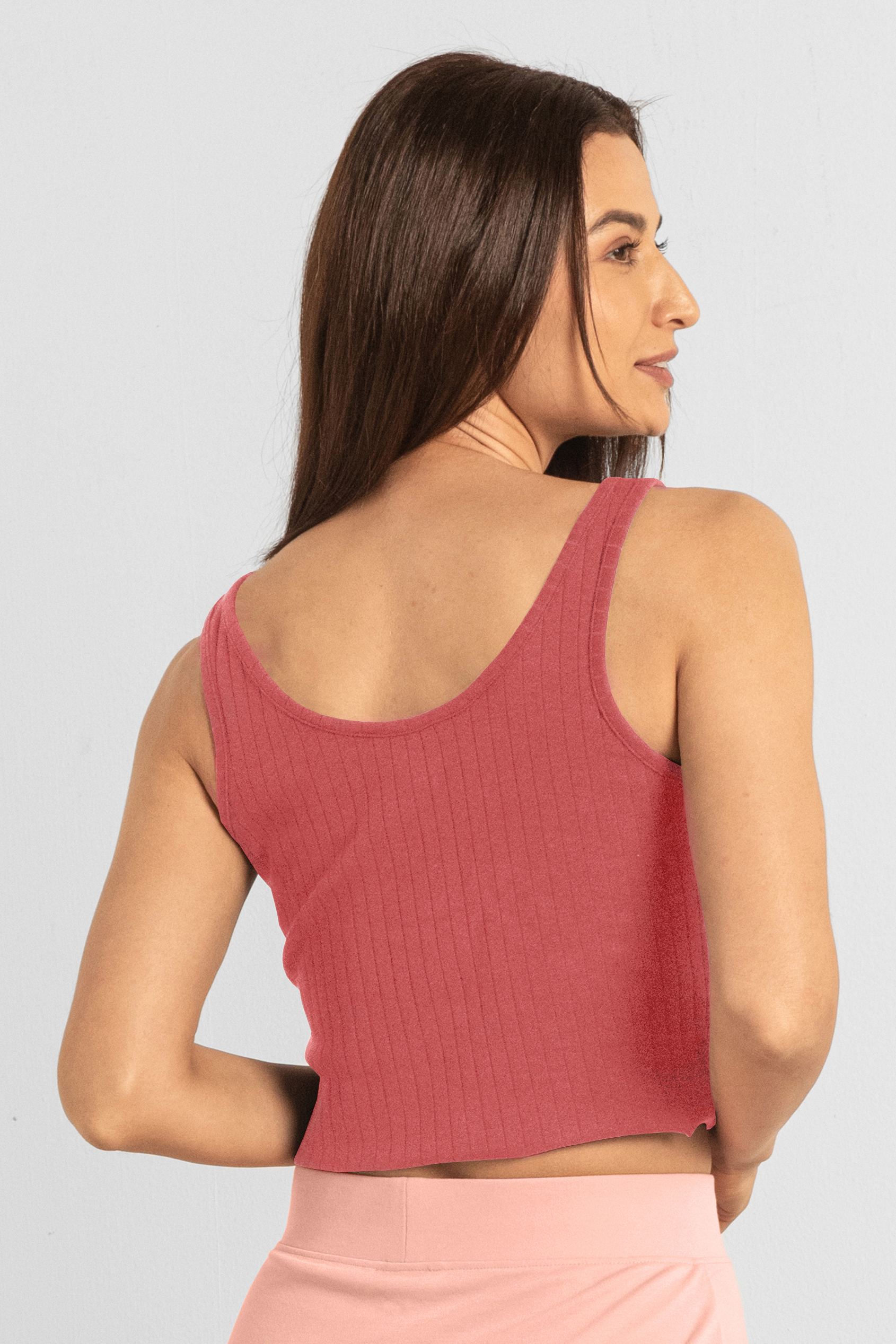 Ribbed Front Button Tank Top