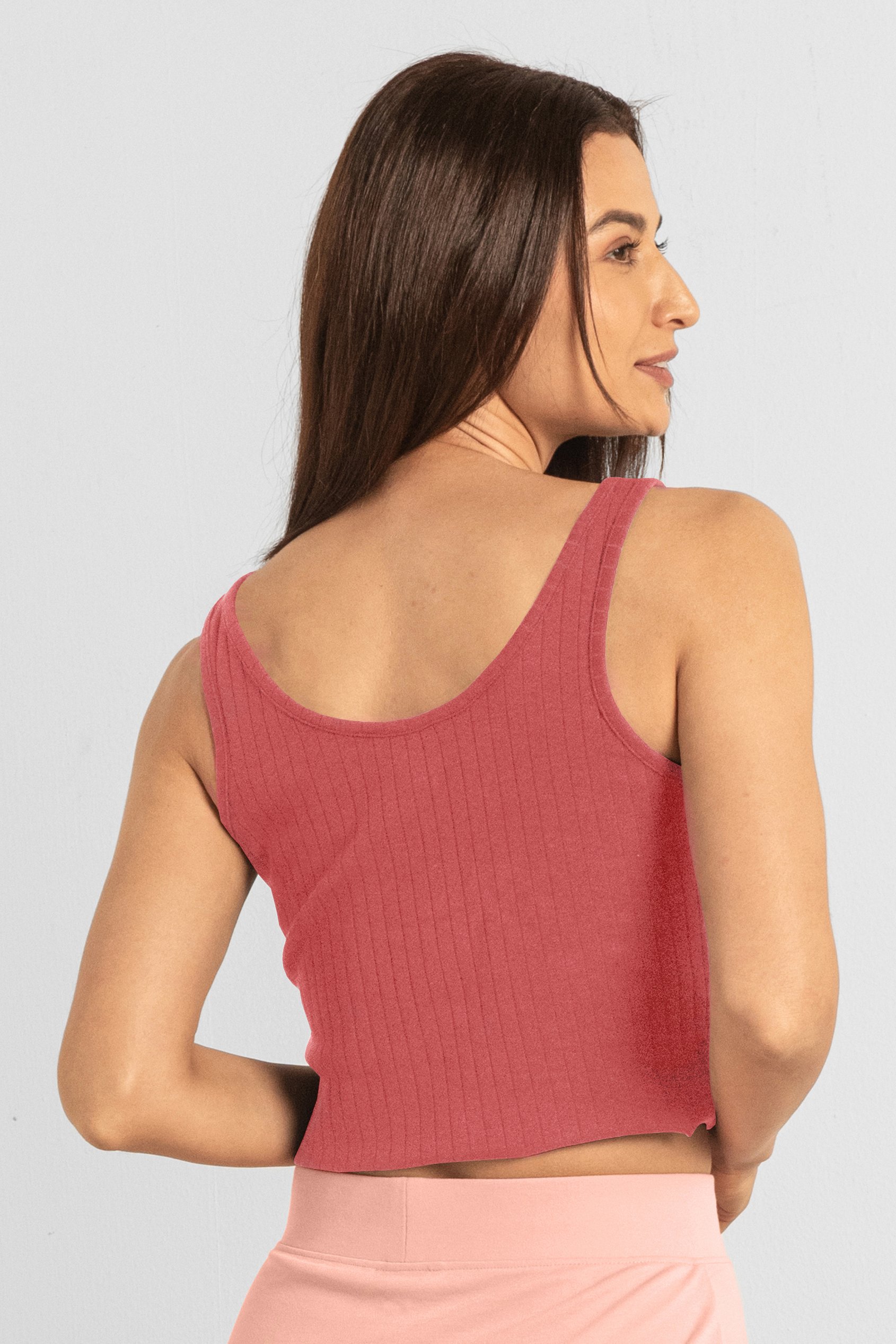 Ribbed Front Button Tank Top