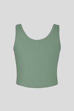 Ribbed Front Button Tank Top