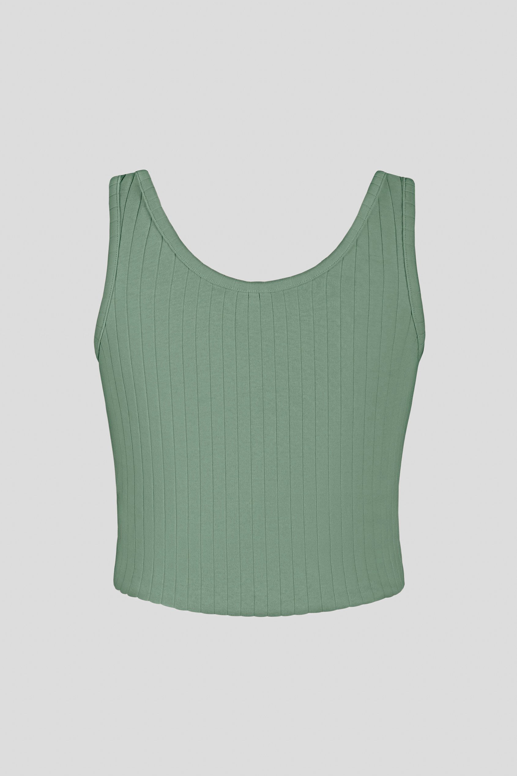 Ribbed Front Button Tank Top
