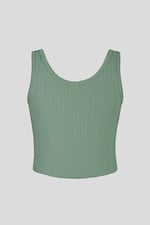 Ribbed Front Button Tank Top