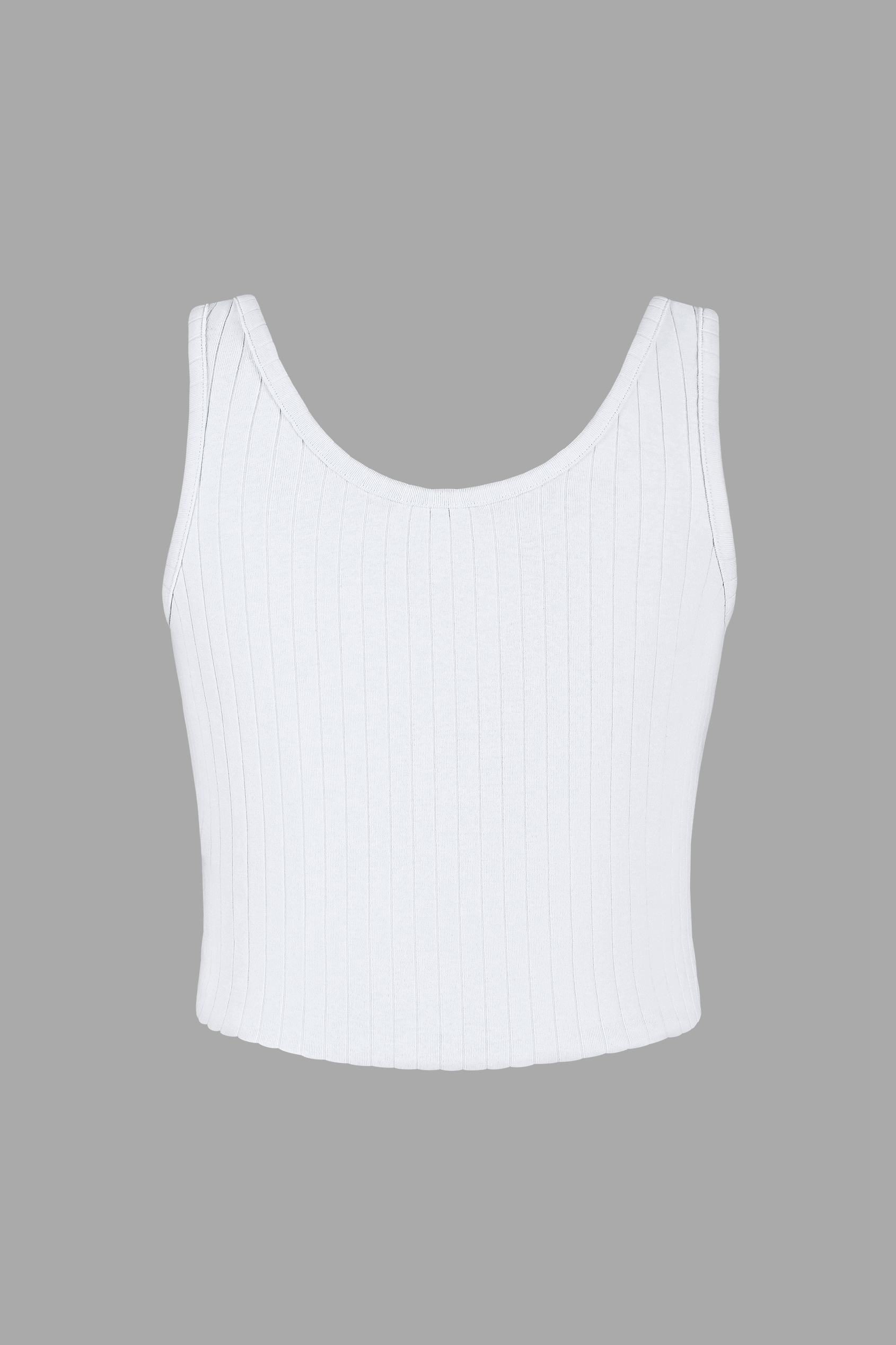 Ribbed Front Button Tank Top