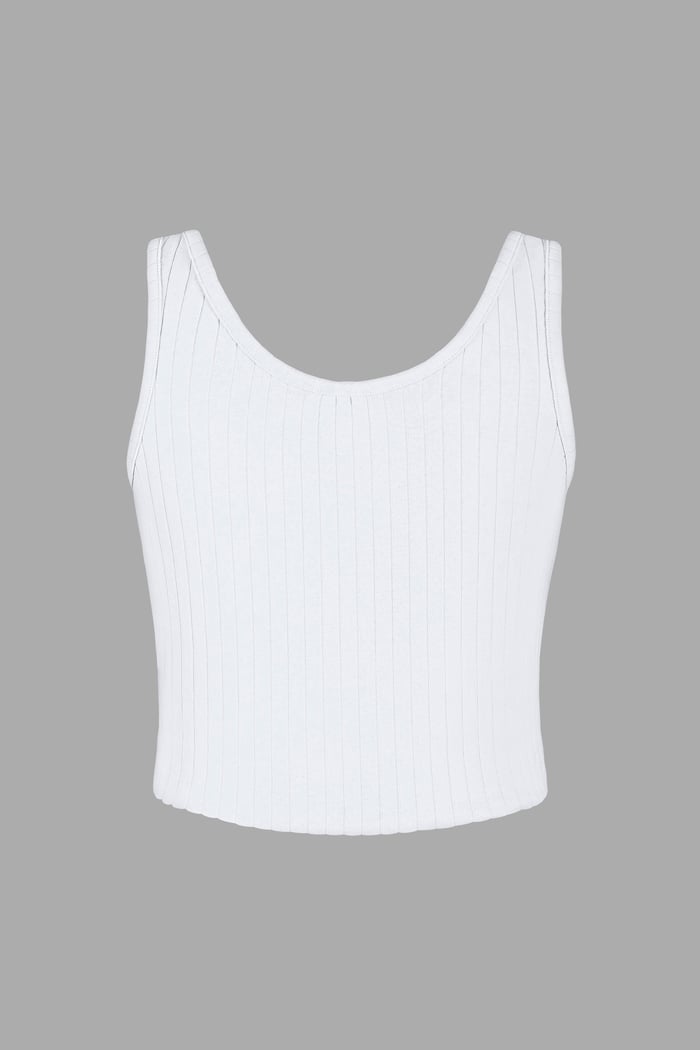 Ribbed Front Button Tank Top