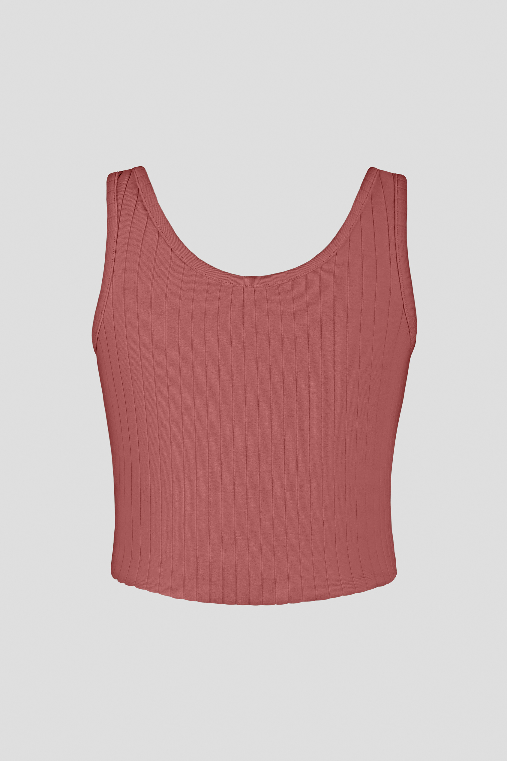 Ribbed Front Button Tank Top