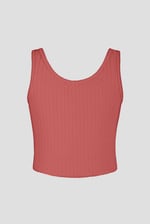 Ribbed Front Button Tank Top