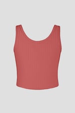 Ribbed Front Button Tank Top