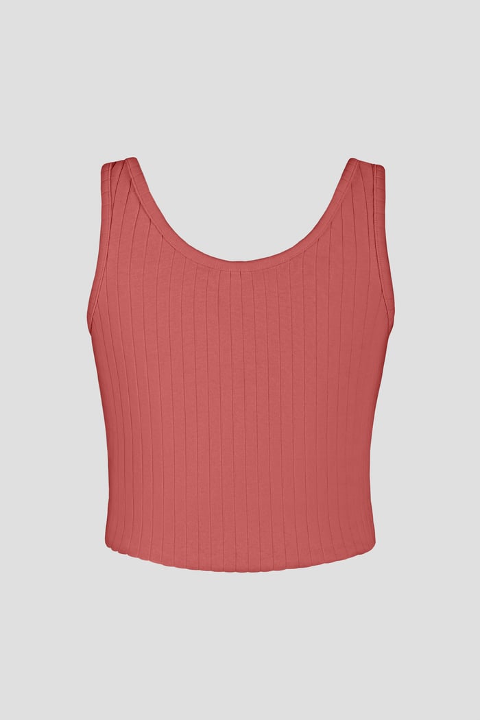 Ribbed Front Button Tank Top