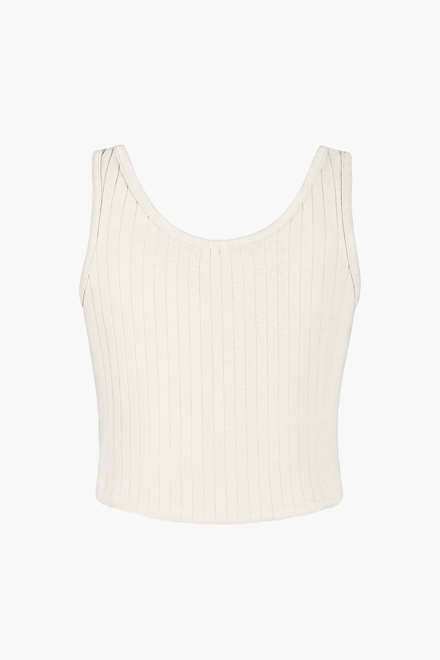 Ribbed Front Button Tank Top