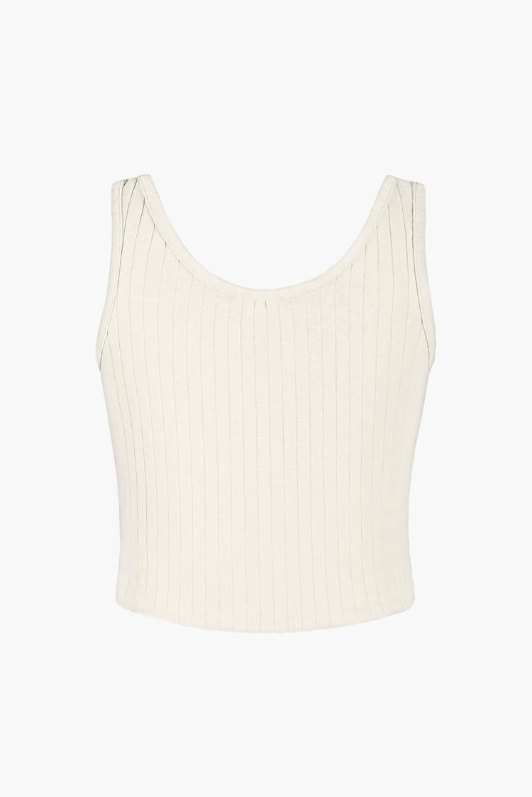 Ribbed Front Button Tank Top