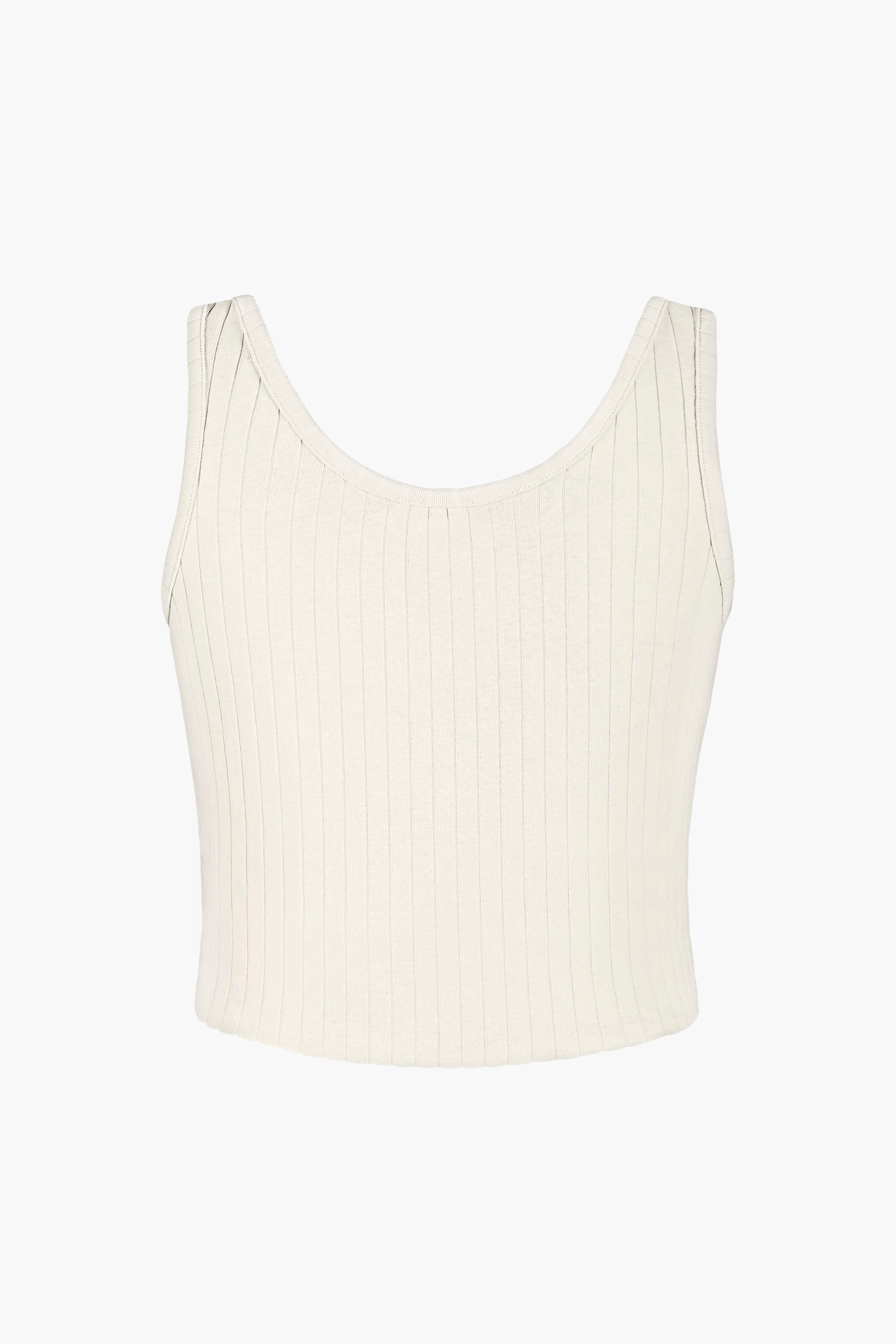Ribbed Front Button Tank Top