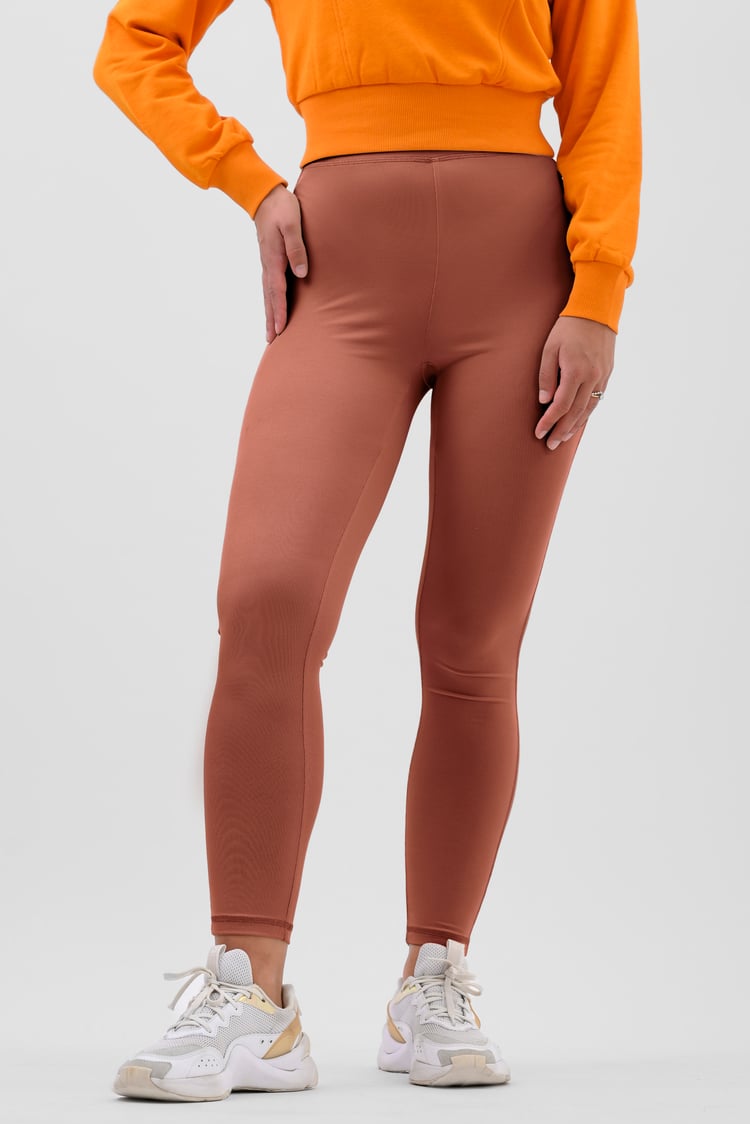 Womens High Waist Ribbed Leggings