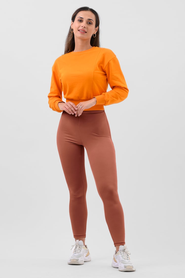 Womens High Waist Ribbed Leggings